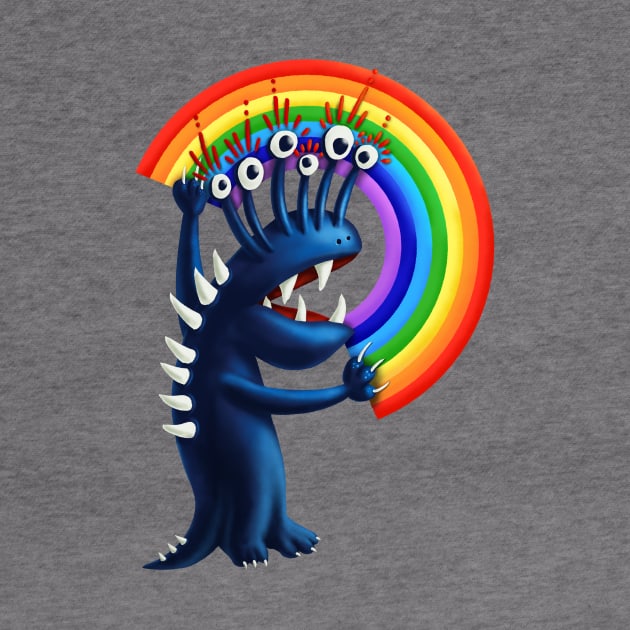 Funny Monster Colorful Rainbow by Boriana Giormova